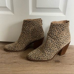 Leopard print booties